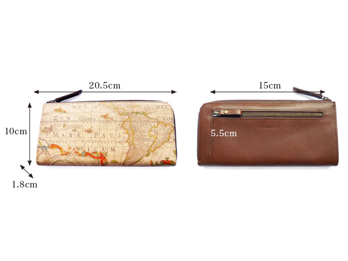 アートヌメレザー　L型長財布のスペック・サイズのイメージ画像