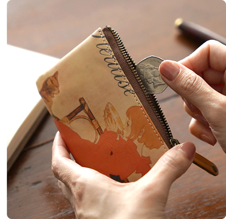 スタンランミルク柄のWポーチウォレット