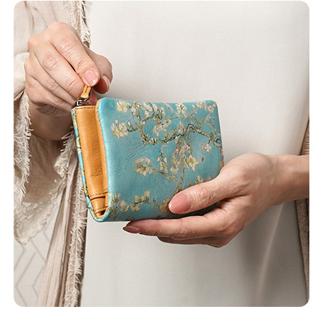 L字ファスナー折り財布 アーモンドブロッサム