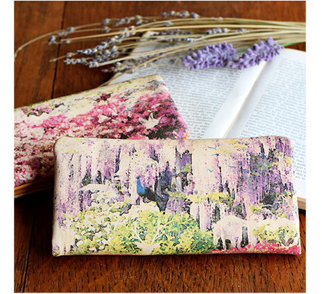 パープル花柄 長財布 母の日ギフト