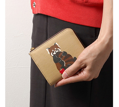 アニマルズ L字ファスナーウォレット レッサーパンダ ホワイト 母の日ギフト