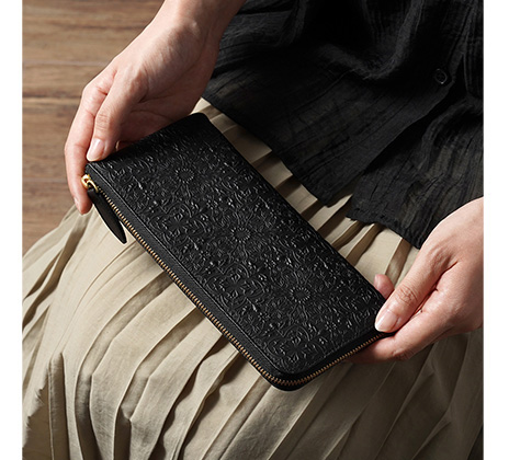 モリス クラシック L字ファスナー長財布 ブラック 母の日ギフト