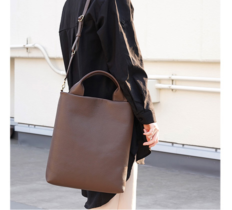 ブラウン ショルダートートバッグ 母の日ギフト