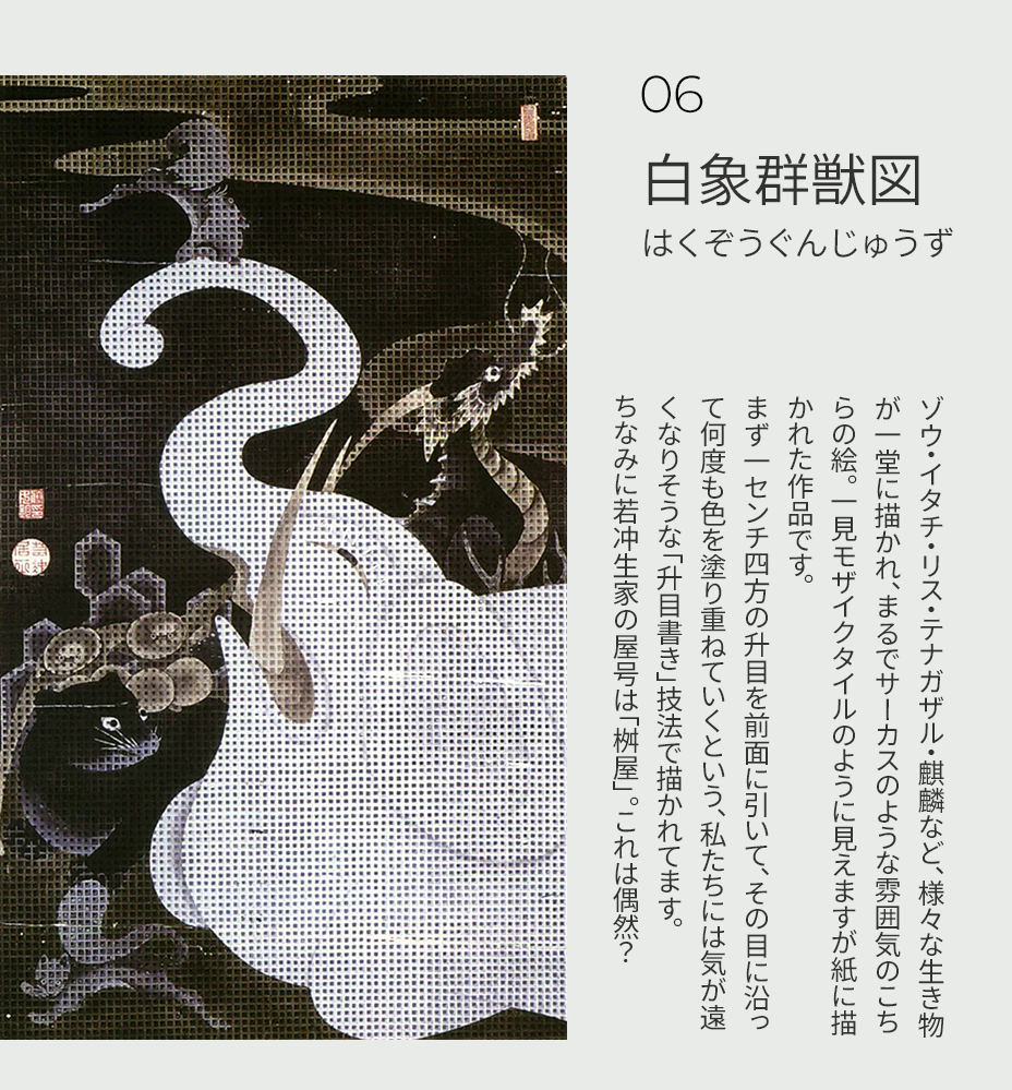 白象群獣図 ご紹介について